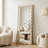 Irregular Wavy Full Length Mirror with Flannel Wrapped Frame-1980816783-1980816781