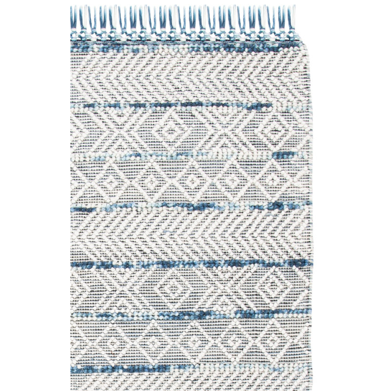 Tapis Natura 876 ivoire / bleu, Rectangle 5 pi x 8 pi