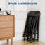 Ensemble de 6 chaises pliantes en plastique noir, structure en acier robuste et pieds antidérapants, chaises d'extérieur empilables pour le bureau de mariage, noir-133277199-133277201