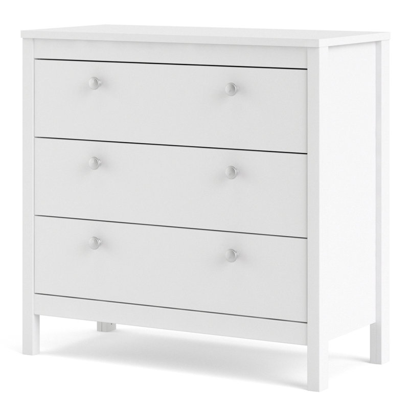 Cynsere 82.1cm W 3 - Drawer Chest of Drawers, White