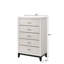 Grande commode blanche contemporaine à 5 tiroirs 1pc - Mobilier de chambre en bois