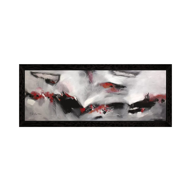 Emotions by Radiana Christova - Panoramic Painting on Canvas, 182.88 cm H x 60.96 cm W, Black Framed