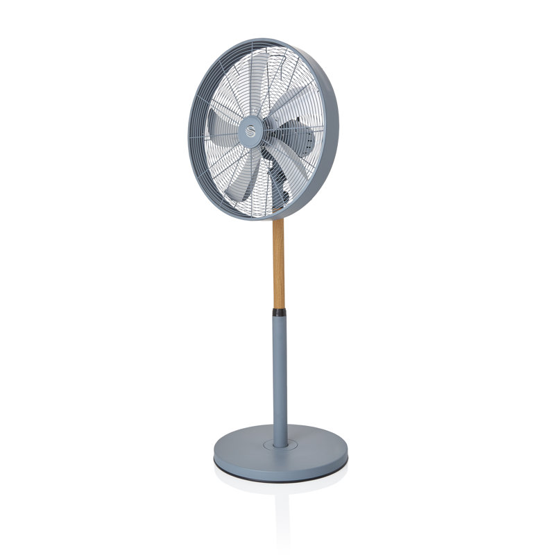 Swan Nordic Oscillating Pedestal/Standing Fan, Grey 
