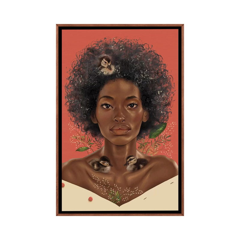 Wild Love by Teodora Jelenic - Print on Canvas, 101.6 cm H x 66.04 cm W, Classic Brown Wood Framed