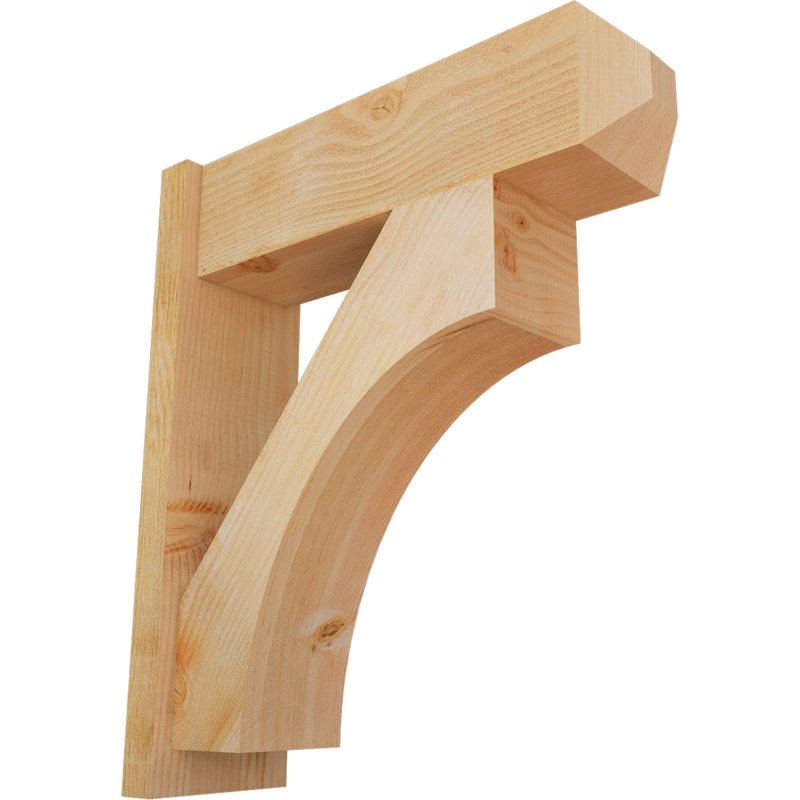Persienne en bois rustique Westlake Craftsman, P 26 po x H 30 po, Sapin Douglas de 8 po (sciage brut)