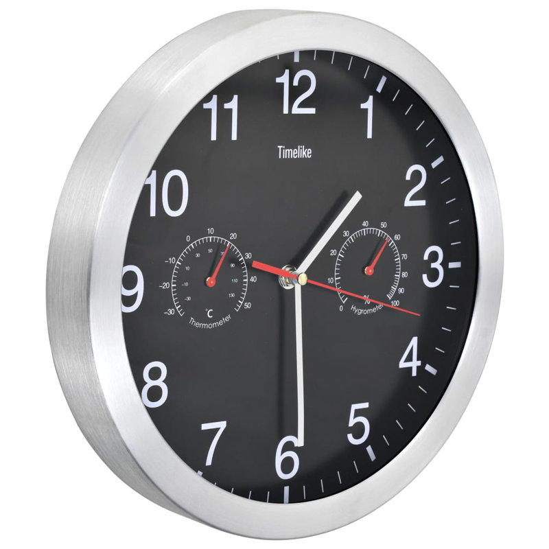Kees Metal Wall Clock, Black