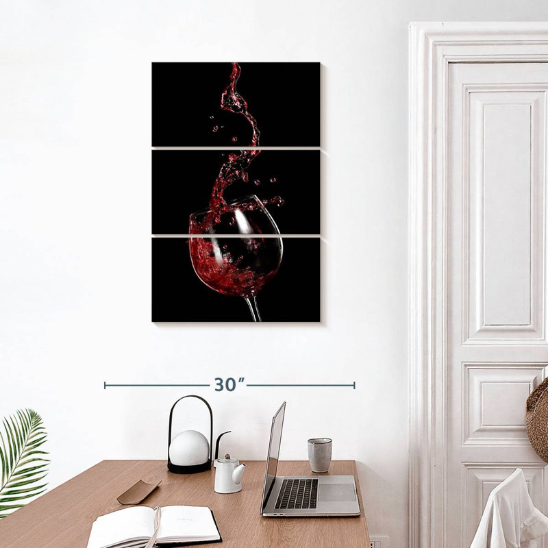 Yarlin Red Wine Splash, 32" H x 20" W