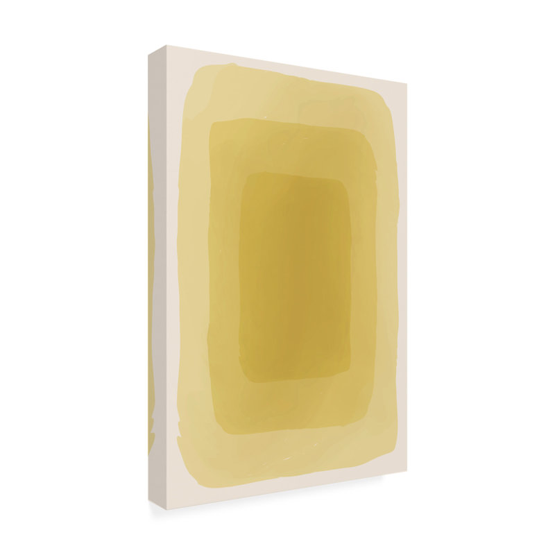 Jay Stanley, formes aquarelles jaunes 3, H 19 po x l 12 po x P 2 po