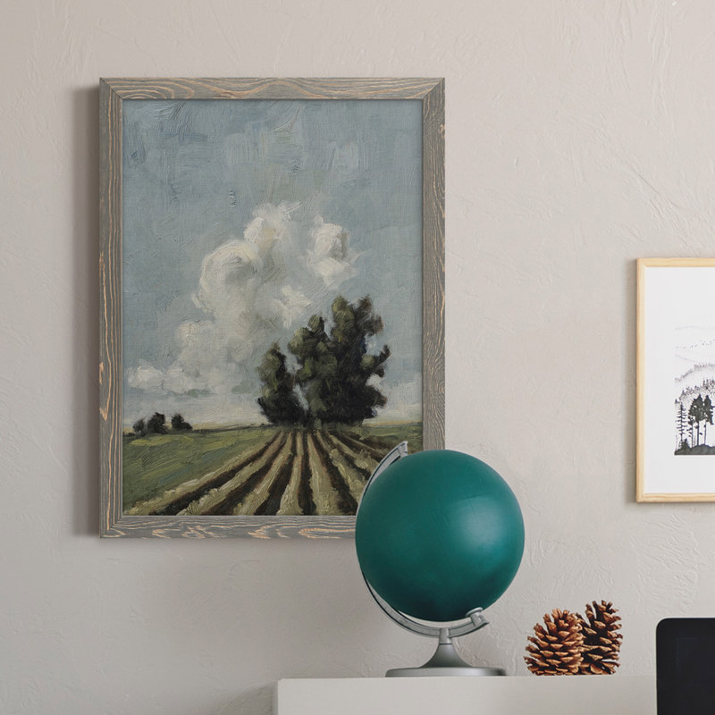 Copse Of Trees - Reproduction de photo sur toile, H 28 po x l 38 po x P 1 po, Cadre gris