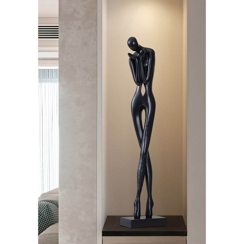 Figurine italienne en résine, Noir