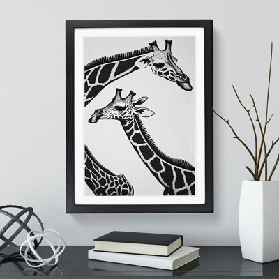 Two Giraffes - Framed Print