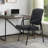 Set Of 2 Faux Leather Guest Reception Chairs With Fixed Armrests For Office Waiting Room