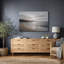 Moody Coastal Beach, Calm Ocean Shore, photos de salon, impression sur toile encadrée-126136357-126136358