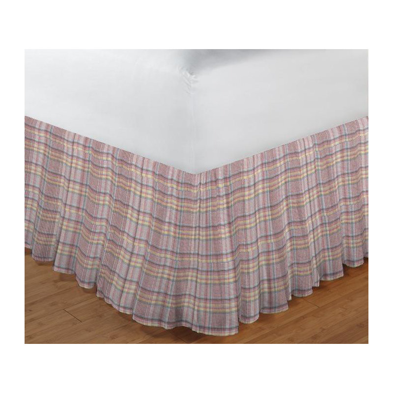 Nautical Ruffled Bed Skirt, Queen