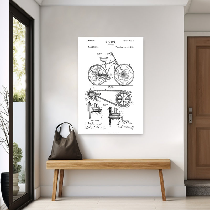 Art mural rétro industriel rétro classique, H 60 po x l 40 po