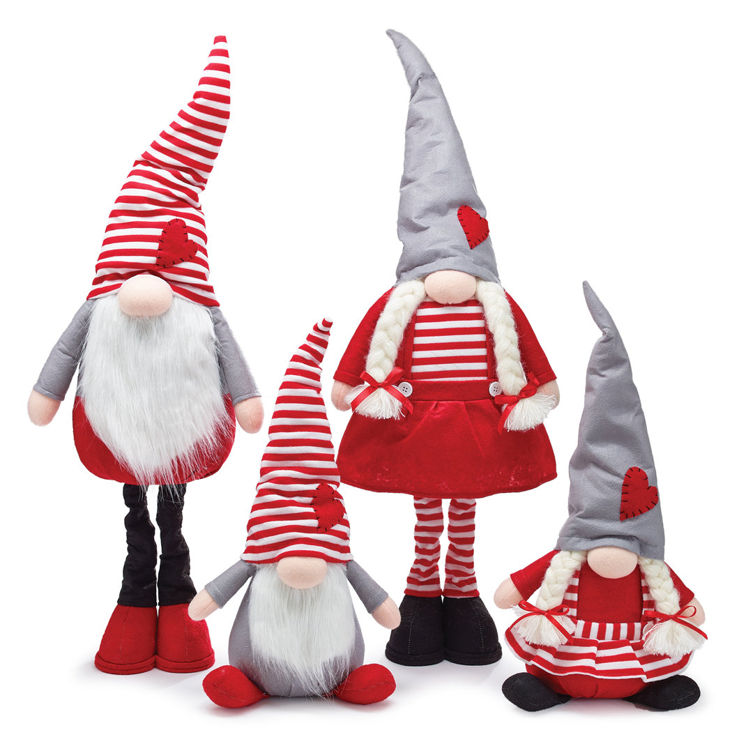 4 Piece Gnome Family with Hearts Set The Holiday Aisle®