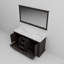 Rich Double Bath Vanity with Carrara Marble Top and Mirror