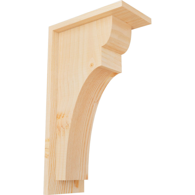 Yorkshire Yorktown avec plaque arrière, H 18 po x l 5,5 po x P 10 po, Sapin de Douglas, Lisse