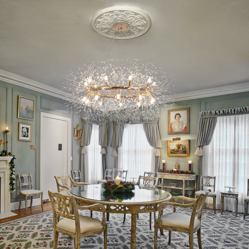 Geetika Firework Crystal Sputnik Chandelier, 39.9cm H x 100.1cm W x 100.1cm D, Gold