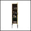 Armoire latérale rayée noire mat Emilia-14S, rangement autoportant pour salle de bain moderne, assemblage facile