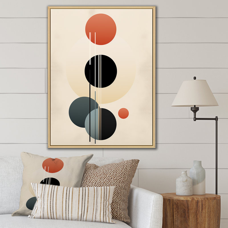 «Waning With The Moon», circulaire géométrique rétro I - décoration murale géométrique moderne, H 32 po x l 24 po x P 1 po