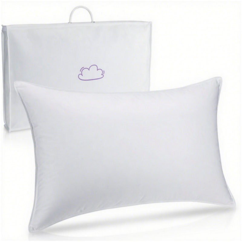 Luxury Firm Goose Down Pillows With 100% Natural 1000+ Fill Power And 700Tc Cotton Shell, Down Bed Pillows With Cotton Cover（Set of 1）