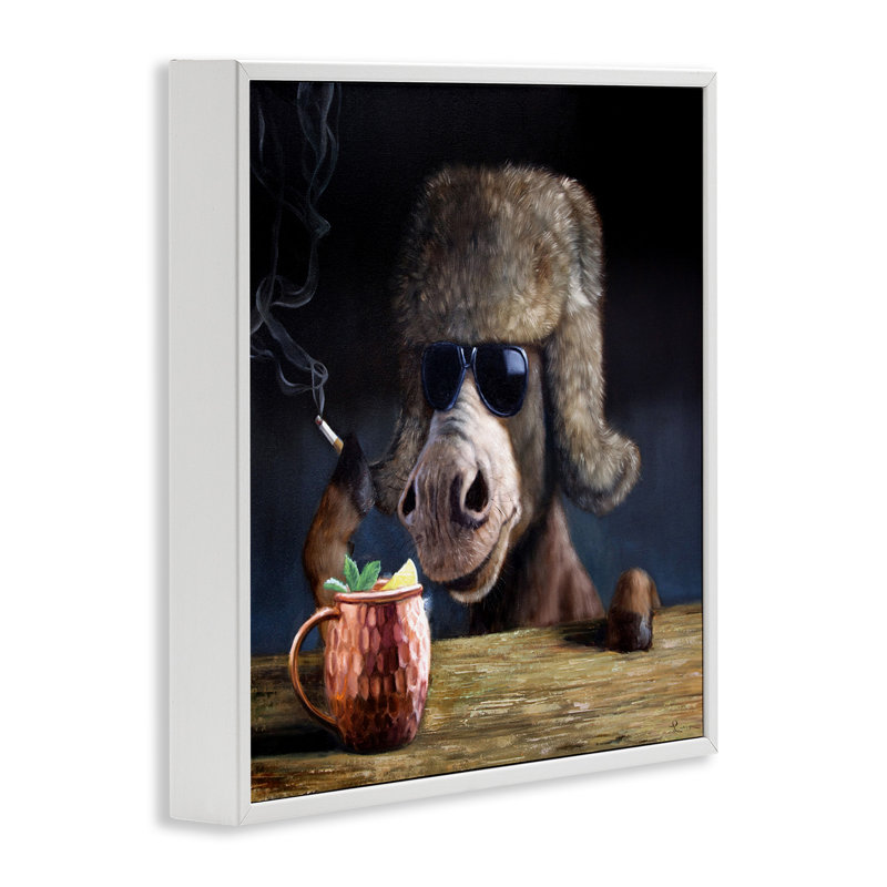 «Moscow Mule», art giclée par Lucia Heffernan, Estampe numérique encadrée blanc bord de mer, H 24 po x l 24 po