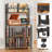 Record Player Stand With Charging Station, Turntable Stand Holds Up To 300 Albums-1290815002