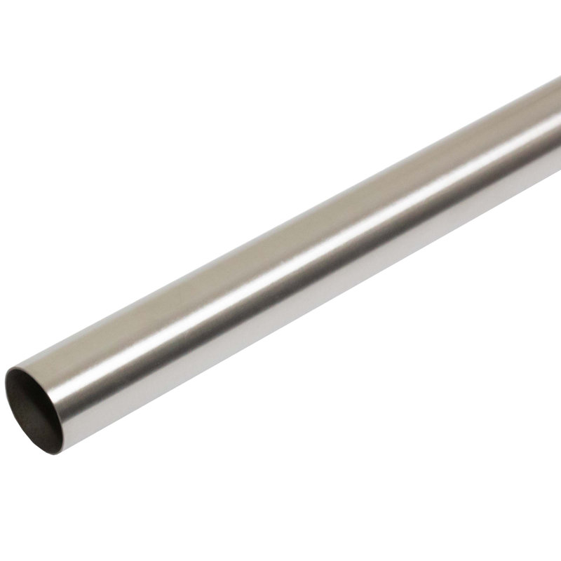 5-Foot Satin Stainless Steel Straight Shower Curtain Rod