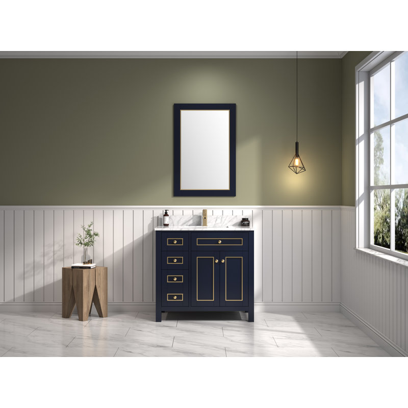 36'' W Single Vanity, Blue