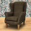 81cm Wide Tufted Wingback Chair