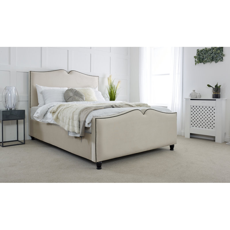 Chinenye Upholstered Bed, Beige, Single (3')