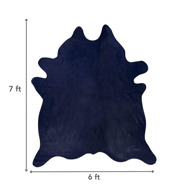 Stalham Handmade Cowhide Midnight Area Rug in , Novelty 6' x 7'