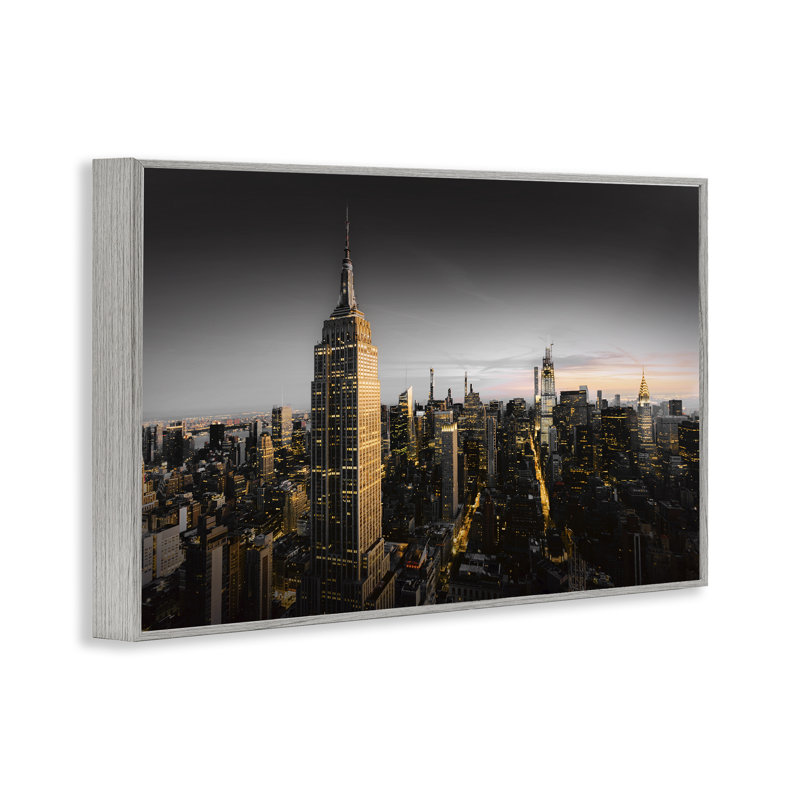 Giclée aérienne de l'horizon de la ville par CAD Designs, Estampe numérique Farmhouse, H 12 po x l 18 po