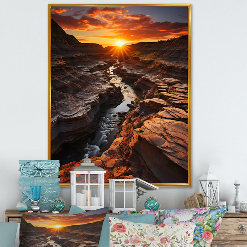 Avamay Canada Alberta Badlands I - impression, H 20 po x l 12 po x P 1 po, Cadre flottant doré