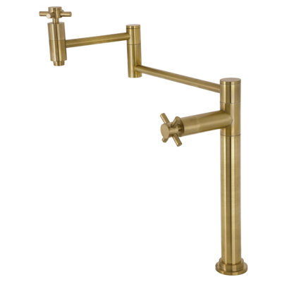 Kingston Brass Two-Handle 1-Hole Deck Mount Pot Filler Faucet