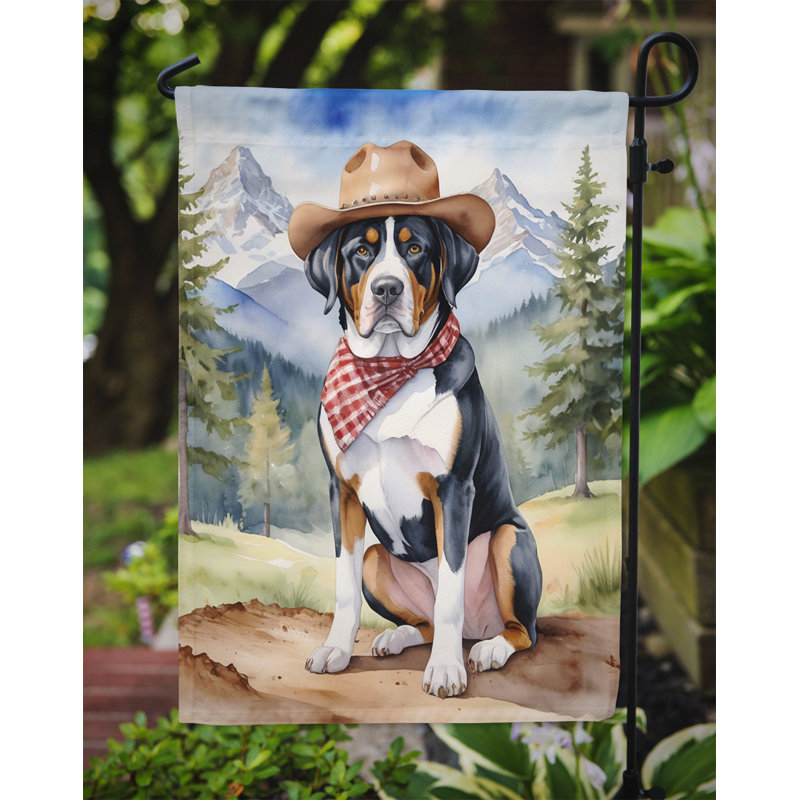 Drapeau Cowboy Welcome Garden, Grand bouvier suisse