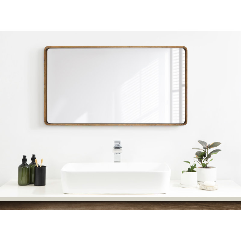Miroir d'appoint Sherman, 36 po x 20 po, Rustique naturel