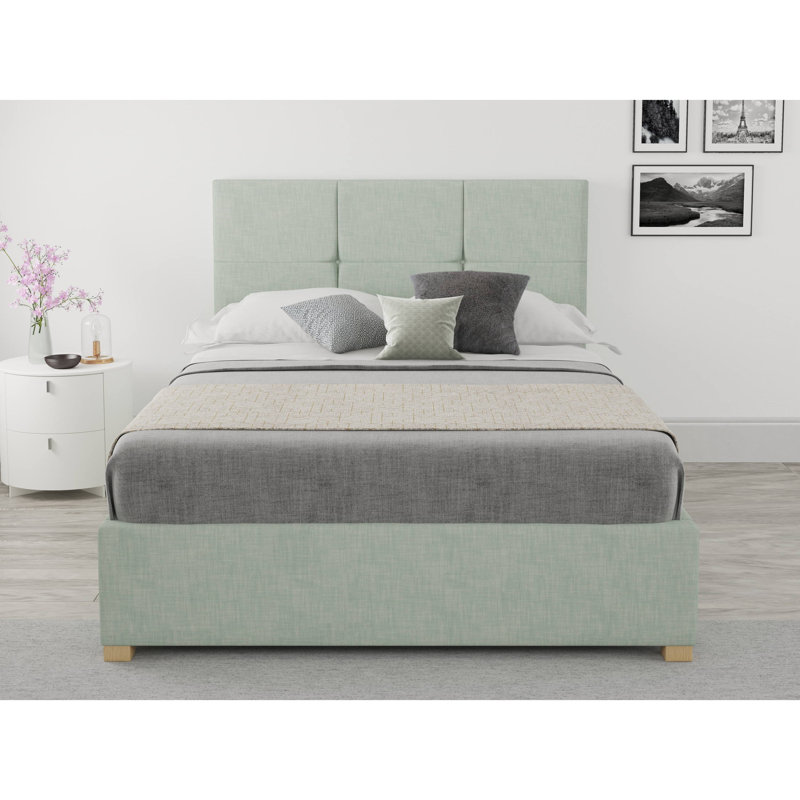 Moyers Upholstered Ottoman Storage Bed, Small Double (4'), Nile Green