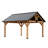 15 Ft. W x 13 Ft. D Solid Wood Hardtop Patio Gazebo-66777535