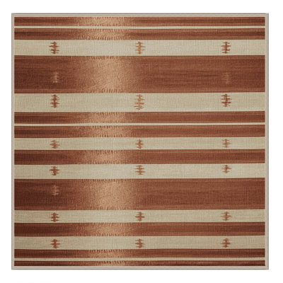  Tapis ivoire lavable rayé en cuivre