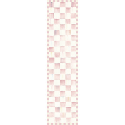 Rosy Checkered Washable Rug