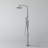 86"H 304 Stainless Steel Freestanding Outdoor Shower with Rainfall Shower Head with Handheld Shower with Temperature Control-98200009