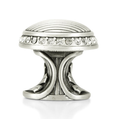 CAMBRIDGE ROUND KNOB; CLEAR CRYSTAL