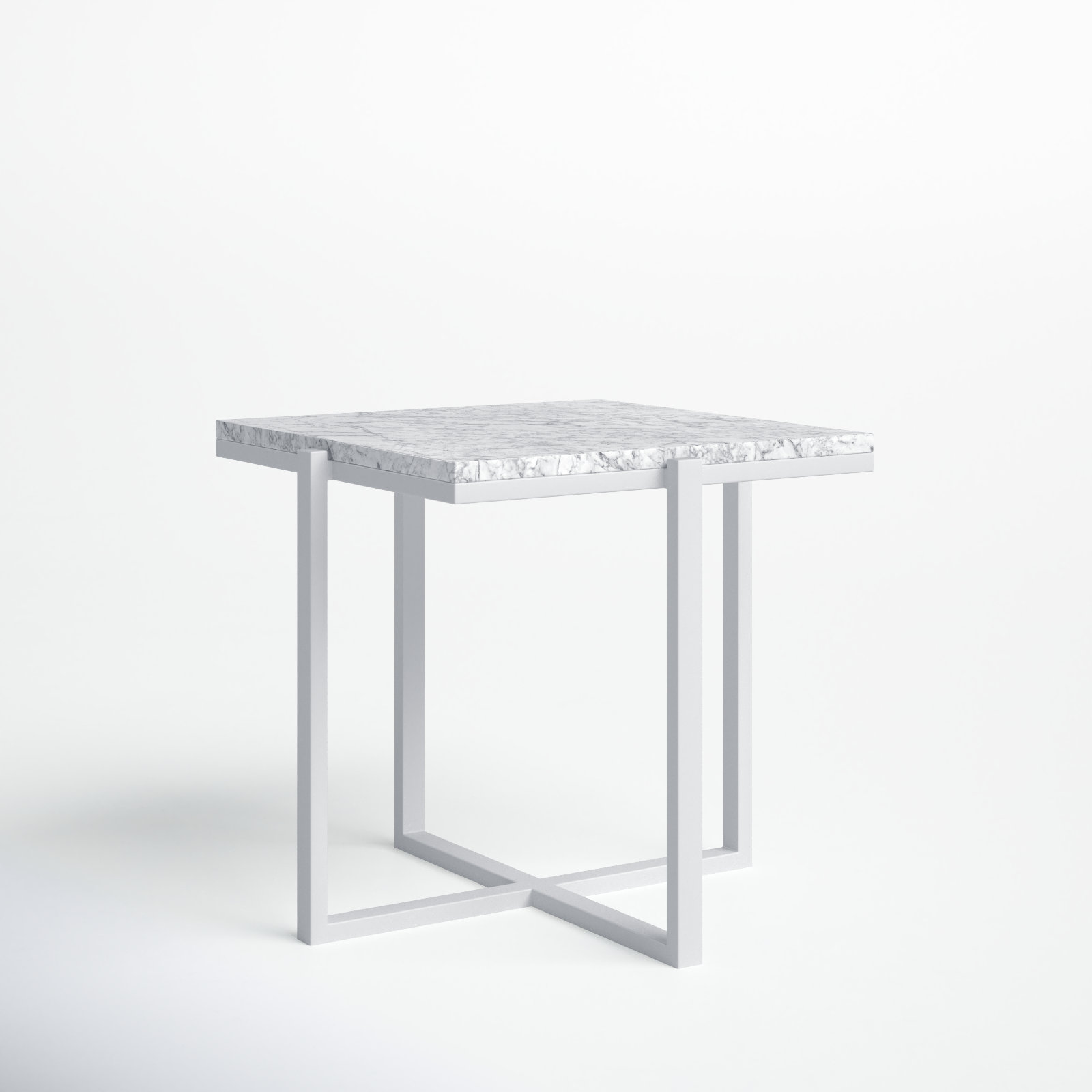 Megara 22'' Marble Outdoor Side Table