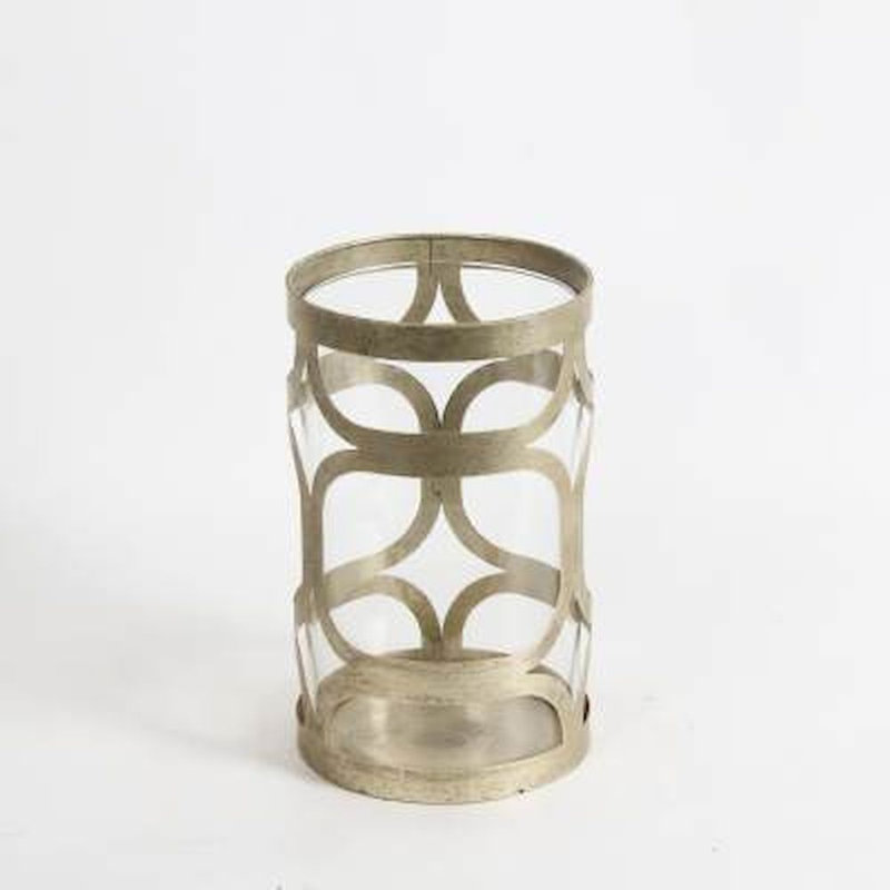 Metal Tabletop Votive Holder, 10.43" H x 6.3" W x 6.3" D