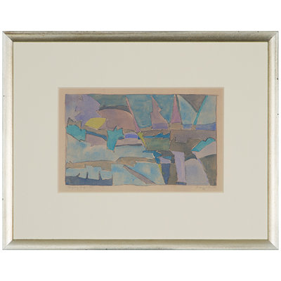 Papier volant III - peinture encadrée