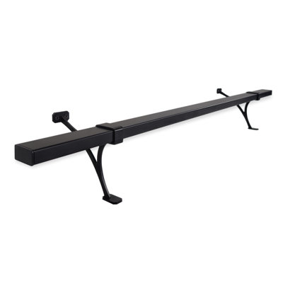 Heavy Duty Aluminum Foot Rail Kit - Complete Floor Mount Bar For Kitchen, Restaurant, And Office - High Strength Brackets For Rectangular Tube Railing
