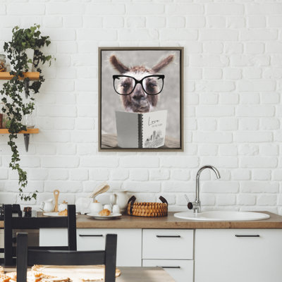 Cadre flottant Love on the Farm Llama, design par Lori Deiter