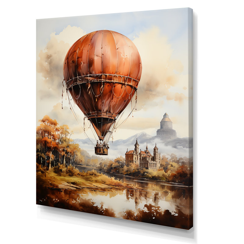 Vol en montgolfière Castle, Toile tendue, H 32 po x l 16 po x P 1 po